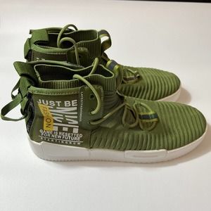 XIDISO Fashion Sneakers Mens Sz US 10 EU 44 Shoes Knit Hi Top Green